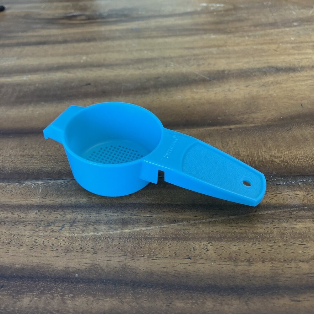 Vintage Tupperware #879-1 Teal  Small Sifter/Tea Steeper/Strainer